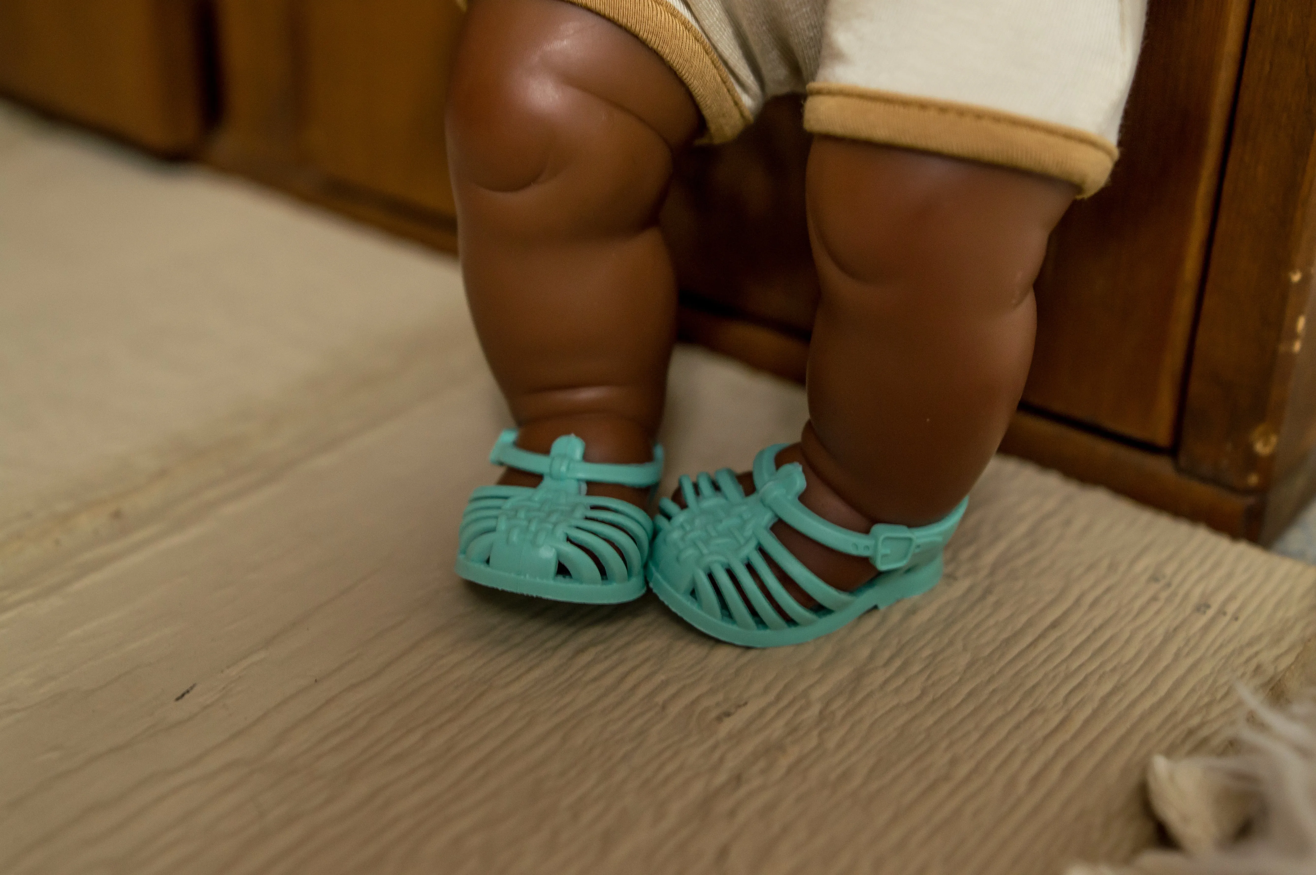 Turquoise jelly shoes - Minikane rts