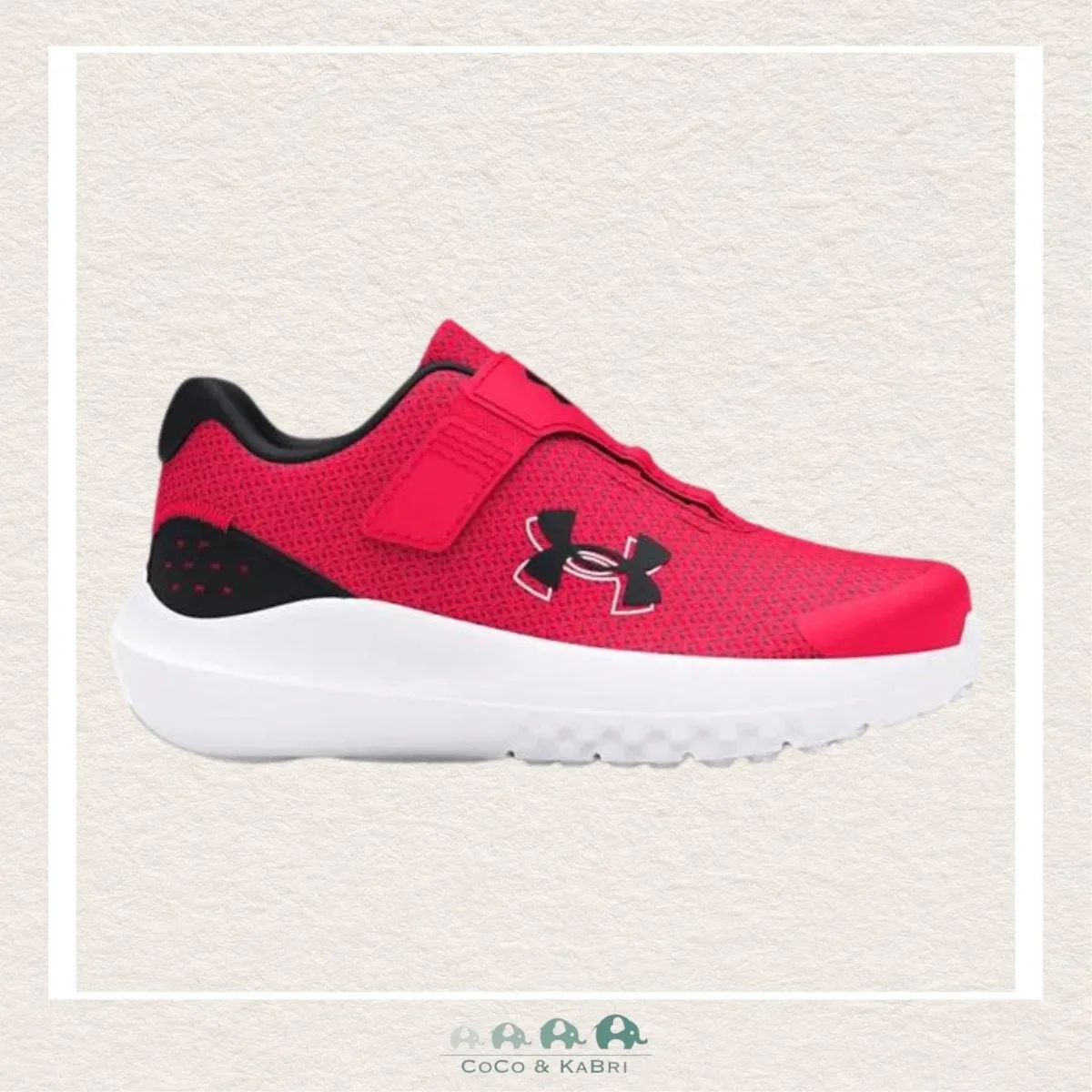 Under Armour Boys Surge 4 AC Running Shoes Red/Black. (X2)