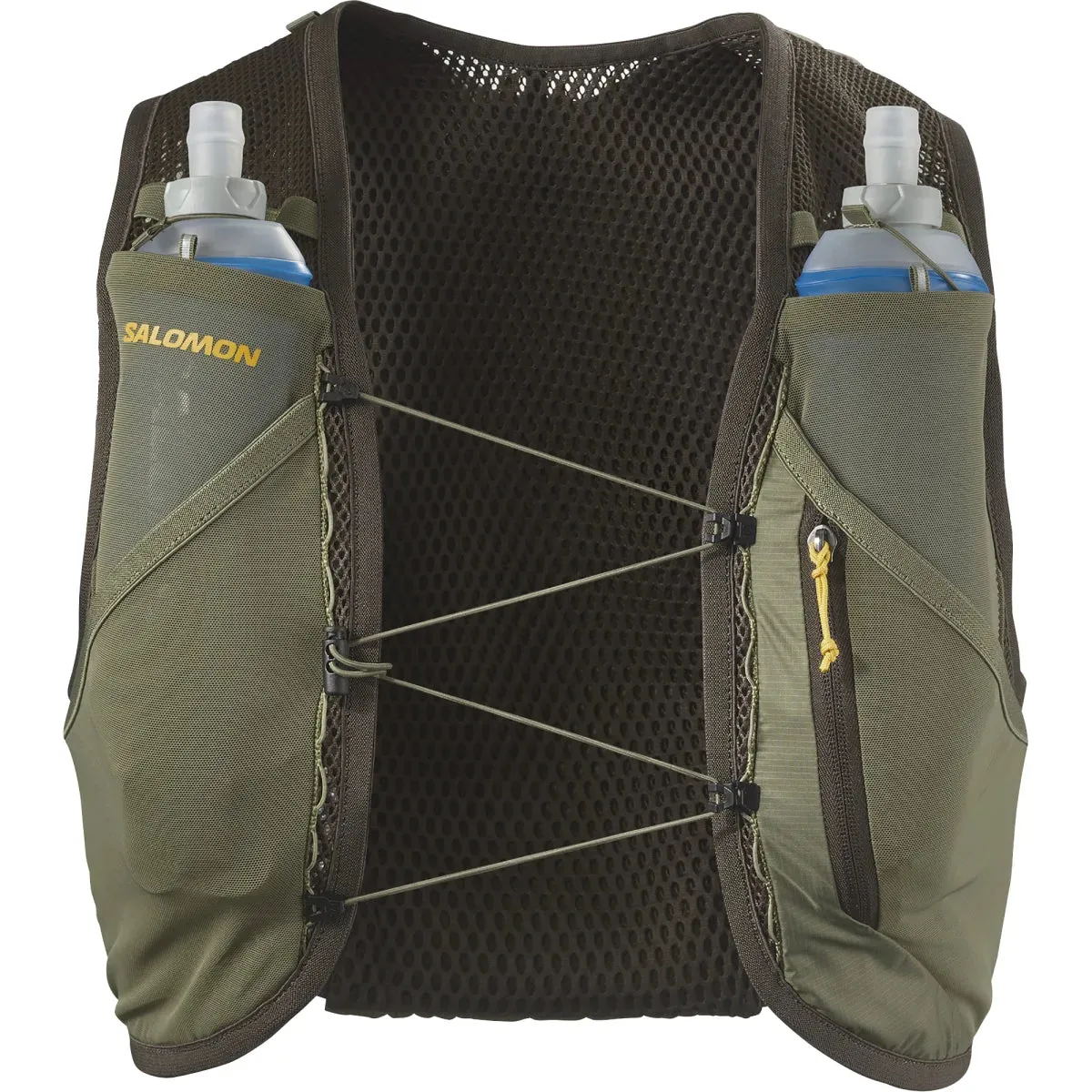 Unisex Salomon Active Skin 4L Grvl Hydration Vest with 2x500ML Flasks