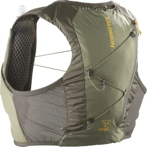 Unisex Salomon Active Skin 4L Grvl Hydration Vest with 2x500ML Flasks