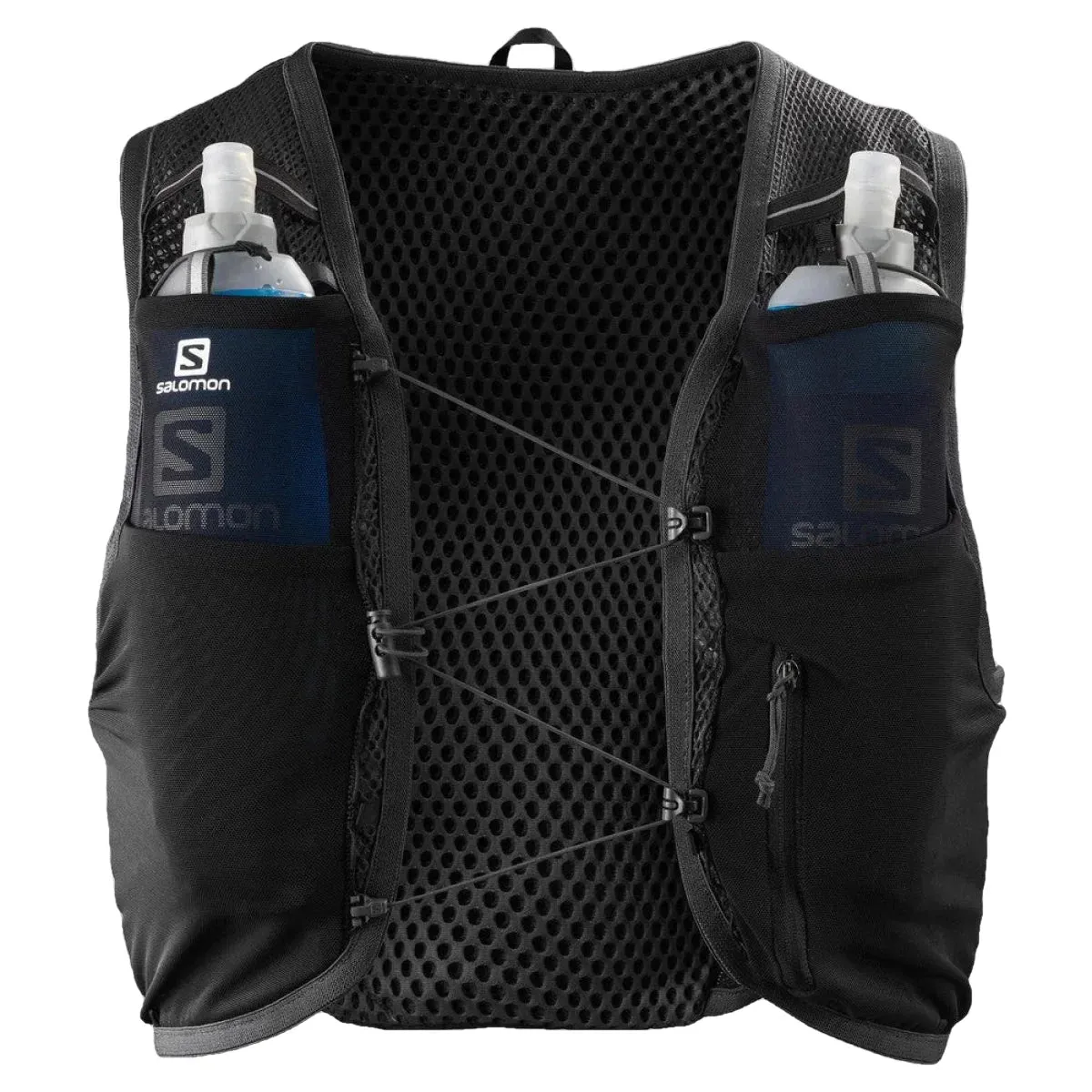 Unisex Salomon Active Skin 8L Hydration Vest with 2x500ML Soft Flasks