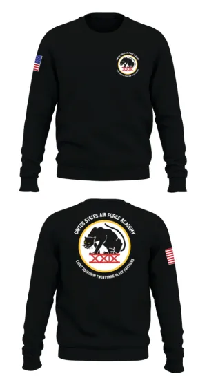 United States Air Force Academy Cadet Squadron Twenty-Nine -Black Panthers- Store 1 Core Men's Crewneck Performance Sweatshirt - 32336989544