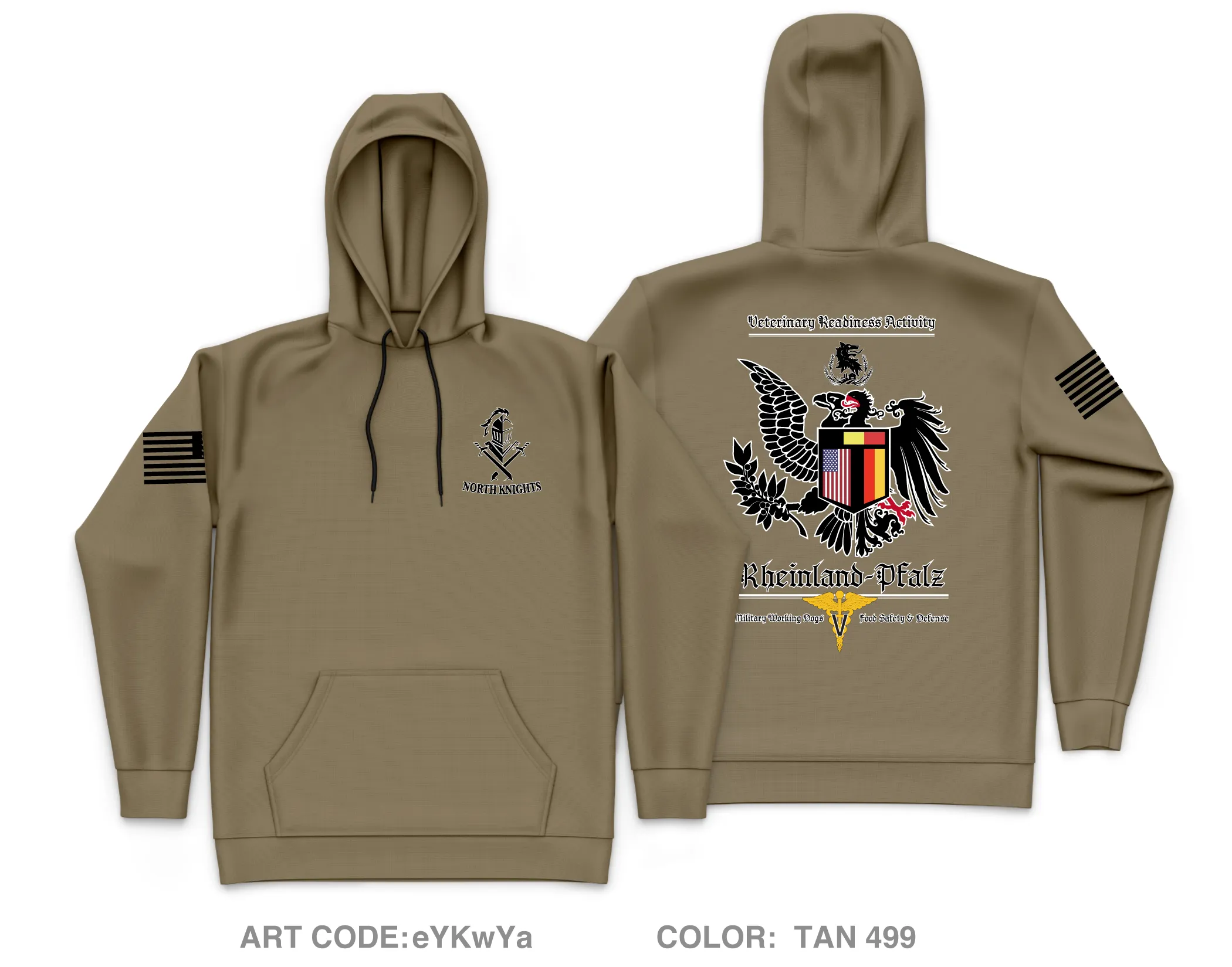 Veterinary Readiness Activity - Rheinland-Pflaz Core Men's Hooded Performance Sweatshirt - eYKwYa