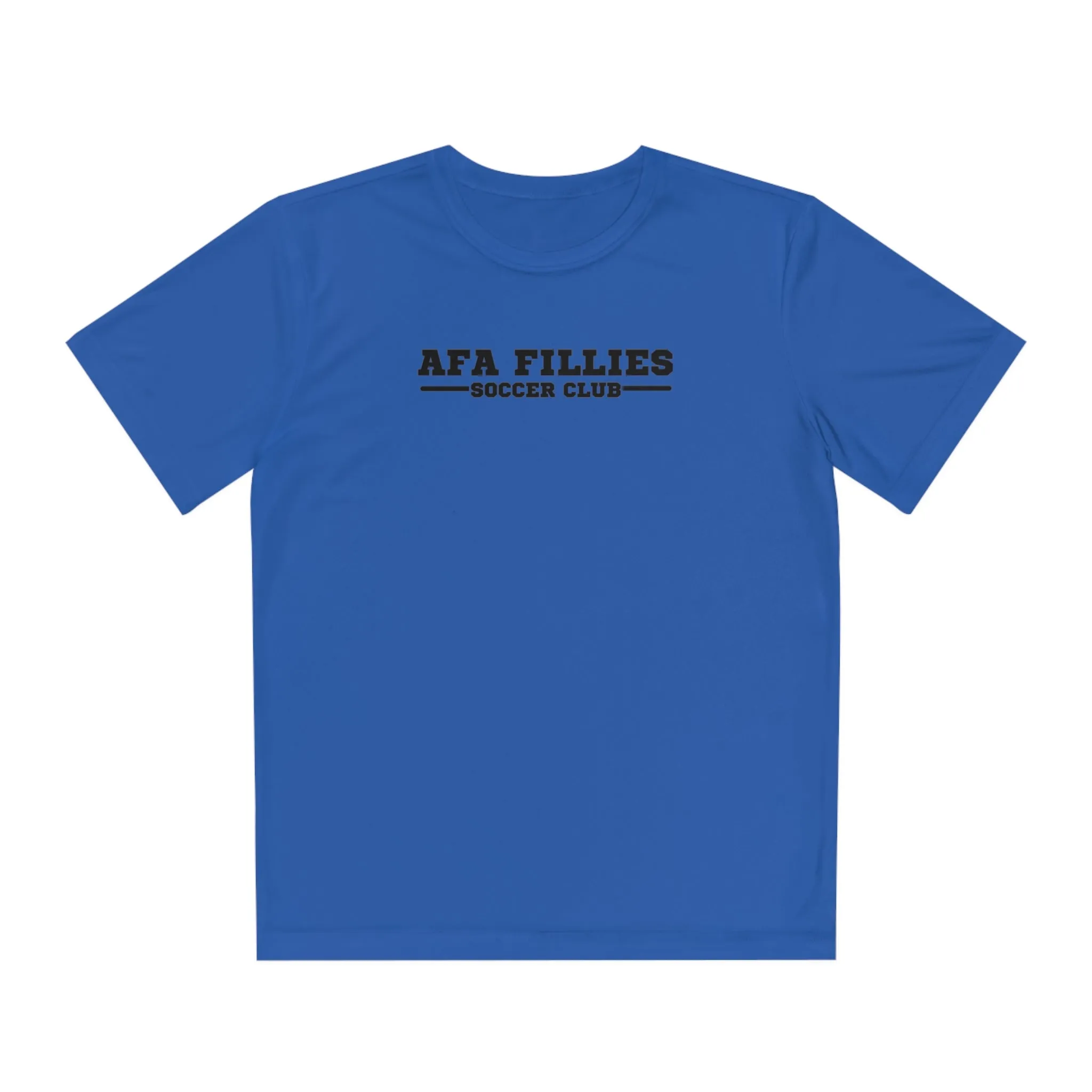 White AFA Fillies Youth Breathable PerformanceTee