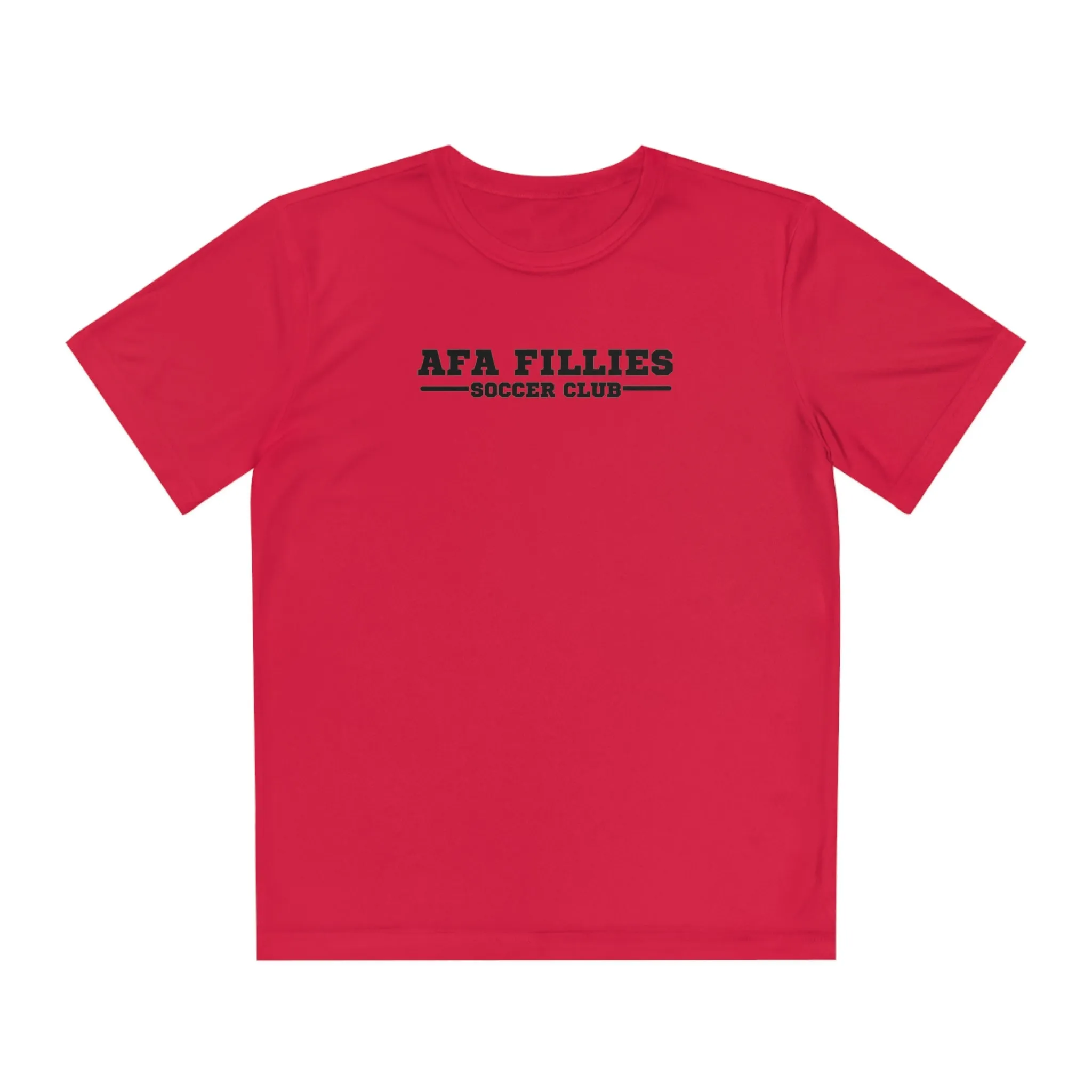 White AFA Fillies Youth Breathable PerformanceTee