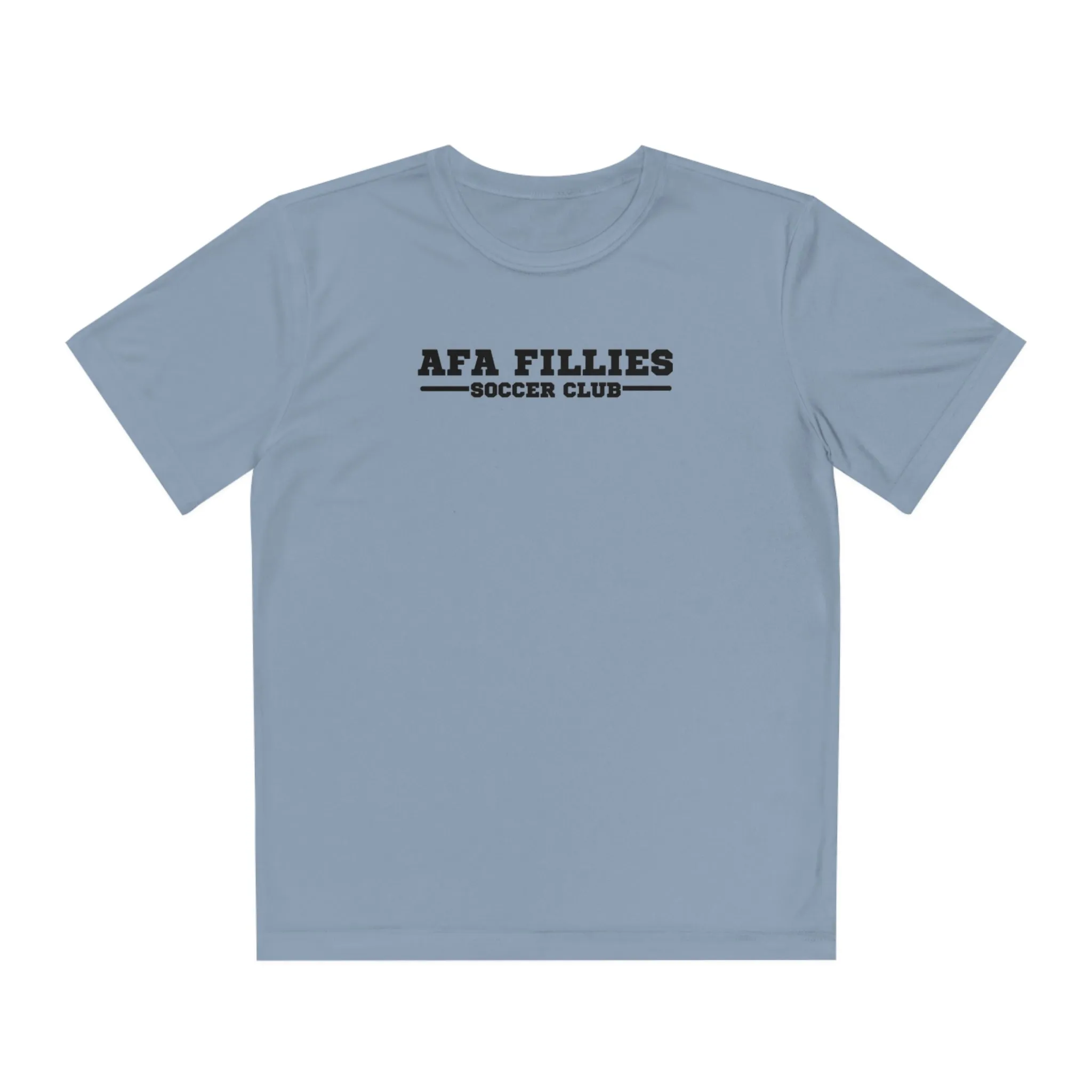 White AFA Fillies Youth Breathable PerformanceTee