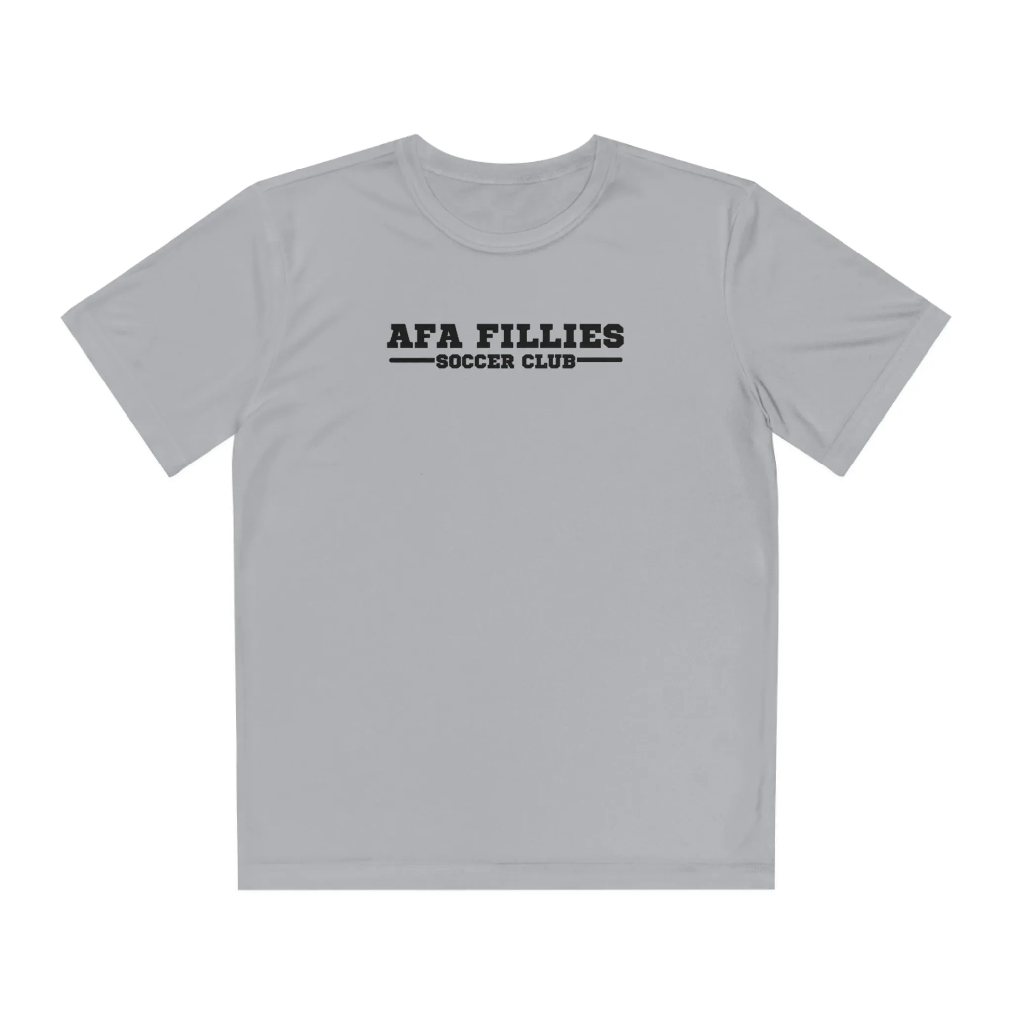 White AFA Fillies Youth Breathable PerformanceTee