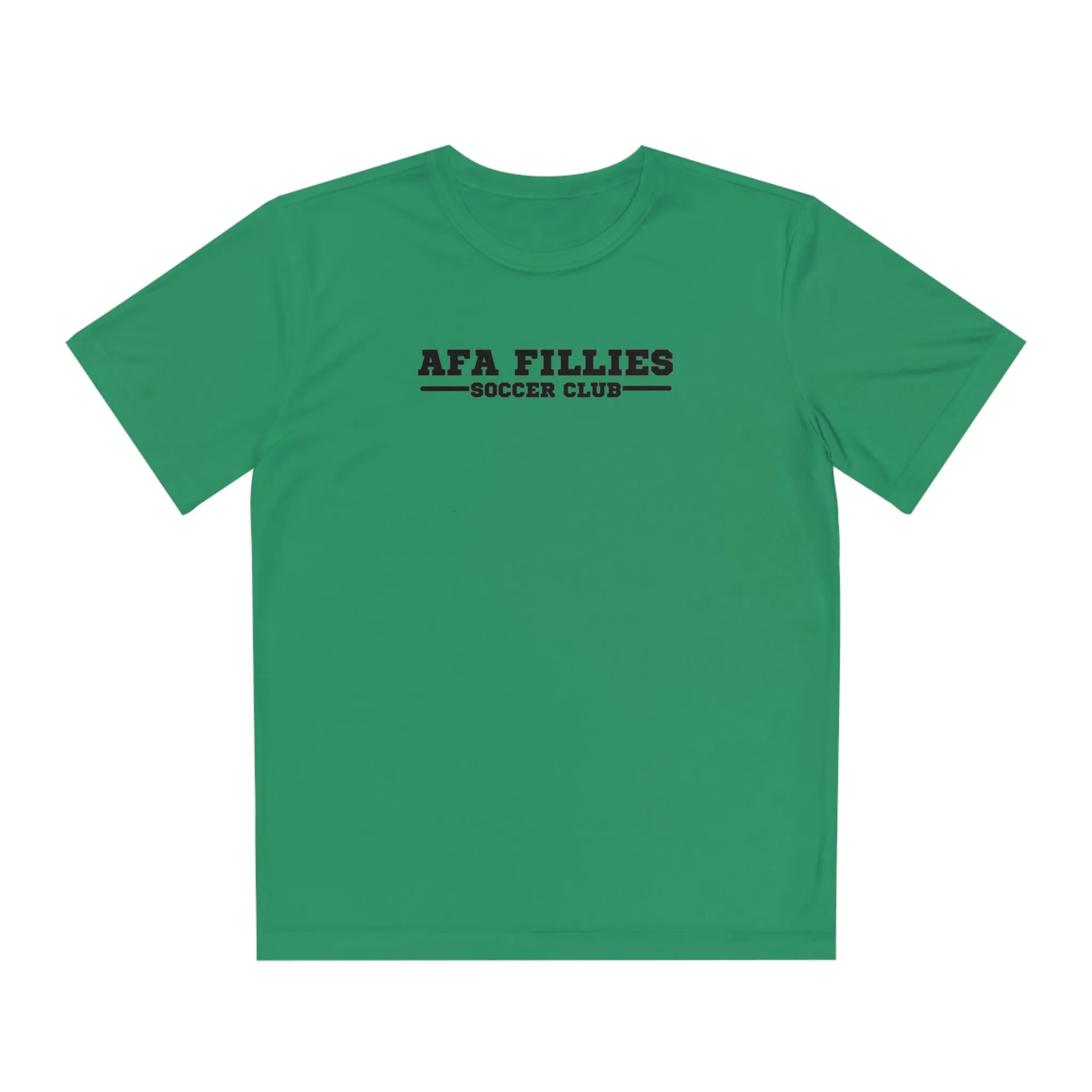 White AFA Fillies Youth Breathable PerformanceTee