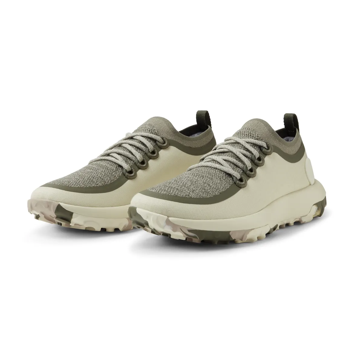 Women's Trail Runners - Stony Cream/Rugged Green (Stony Cream Sole)
